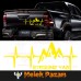 Nabız Atışı Dağ Oto Sticker, Oto Çıkartma