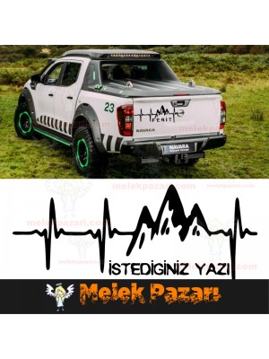 Nabız Atışı Dağ Oto Sticker, Oto Çıkartma Nabız Atışı Dağ Oto Sticker, Oto Çıkartma