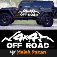 4x4 Off Road Araba Sticker 