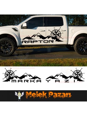 Pusula Dağ Off Road Araba Sticker