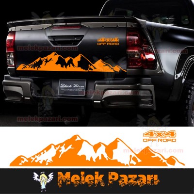 Dağ 4x4 Off Road Arka Kapak Araba Sticker