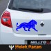 Aslan Araba ve Duvar Sticker
