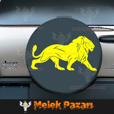Aslan Araba ve Duvar Sticker