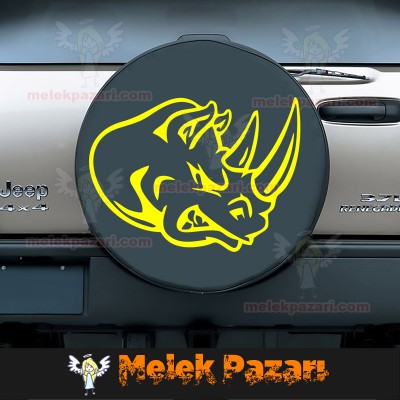 Gergedan Kafası Oto Sticker