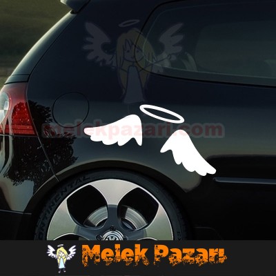 Melek Kanatları Araba Sticker