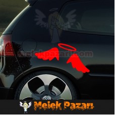 Melek Kanatları Araba Sticker 