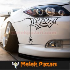 Örümcek Ağı Araba Sticker 