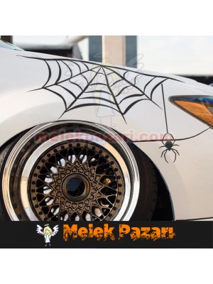 Örümcek Ağı Araba Sticker