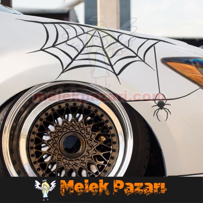 Örümcek Ağı Araba Sticker