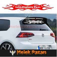 İsme Özel Tribal Araba Sticker 
