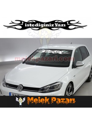 İsme Özel Tribal Araba Sticker