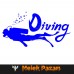 Dalış - Dalgıç, Diving Araba Sticker
