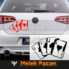 Kare As, Poker Araba Sticker 