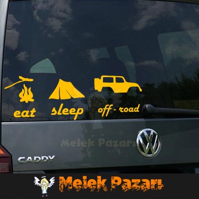 Eat, Sleep, Off Road Araba sticker
