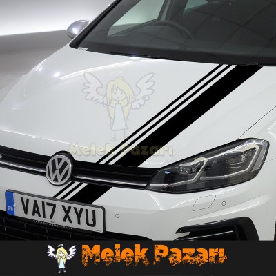 Oto Kaput Yarış Şeridi. Araba Şerit Sticker