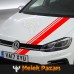 Oto Kaput Yarış Şeridi. Araba Şerit Sticker