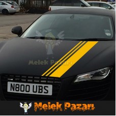 Oto Kaput Yarış Şeridi. Araba Şerit Sticker 