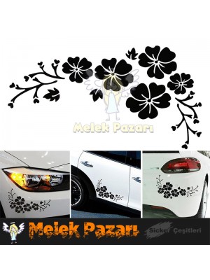 Çiçek Araba Sticker. Flover Car Sticker