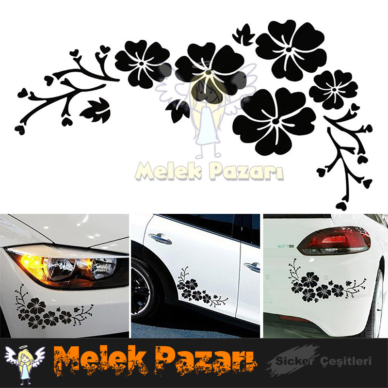 Çiçek Araba Sticker. Flover Car Sticker