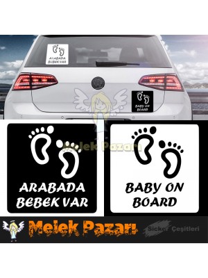 Baby On Board - Dikkat Bebek Var Araba Sticker S1987