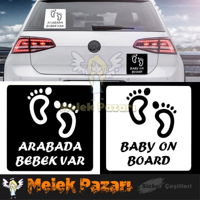 Baby On Board - Dikkat Bebek Var Araba Sticker S1987