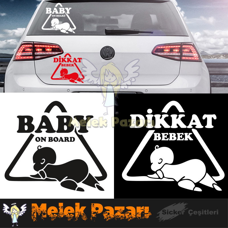 Baby On Board - Dikkat Bebek Araba Sticker