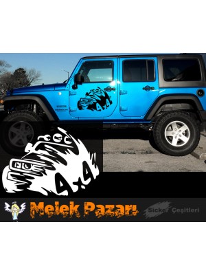 4x4 Off Road Araba Sticker