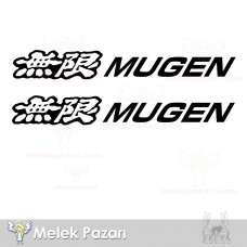 2 Adet Mugen Logo Oto Sticker 