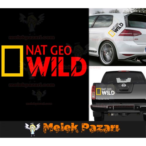 2 Adet Nat Geo Wild Oto Sticker, Araba Stickerı