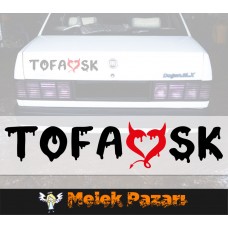 2 Adet Tofaşk Şeytan Araba Sticker, Oto Sticker 