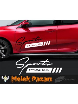 İstediğiniz Marka Sport Araba Sticker