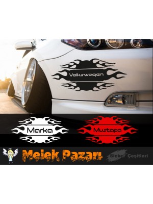 İstediğiniz Yazı, Marka Tribal Araba Sticker İstediğiniz Yazı, Marka Tribal Araba Sticker