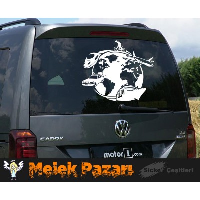 Gezi Tatil Dünya Araba Sticker