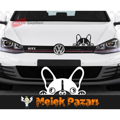 Arabadan Bakan Köpek Sticker