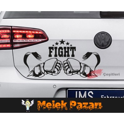 Fight Dövüş Spor Salonu Araba Sticker
