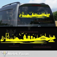 İstanbul Manzarası Araba Sticker, Karavan Sticker 