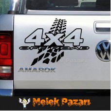 4 X 4 Lastik izi Araba Sticker