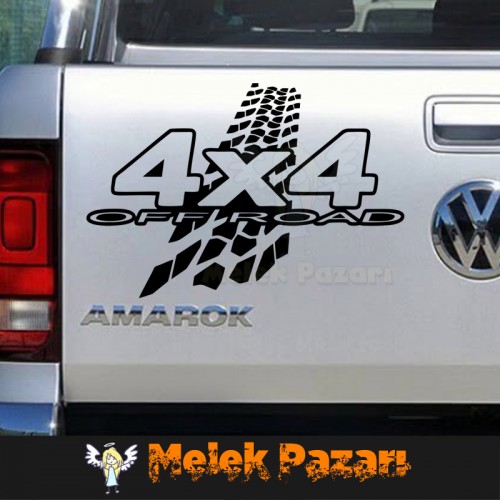 4 X 4 Lastik izi Araba Sticker