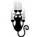 Tırmalayan Kedi Araba Sticker