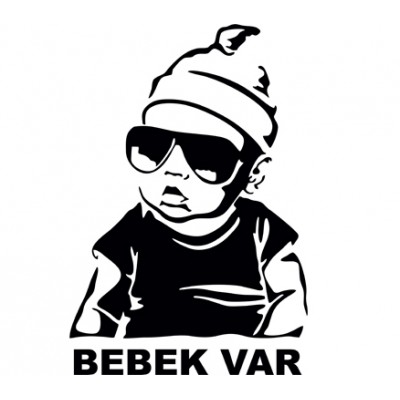 Arabada Bebek Var Sticker
