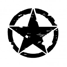 2 Adet - Army Star Araba Sticker 