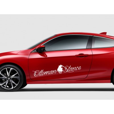 Osmanlı Ottoman Stance Araba Sticker, Çıkartma