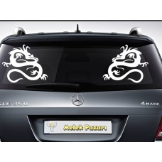 Ejderha Araba Sticker, Sağ ve Sol Set 