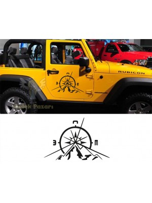 Pusula ve Dağ Ofroad Oto Sticker