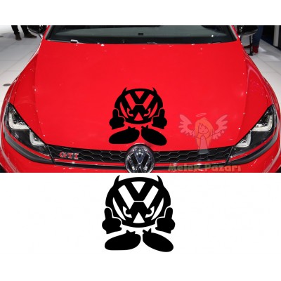 VW - Volkswagen Şeytan Logo Araba Sticker