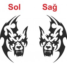 Tribal Kurt Araba Araba Sticker 