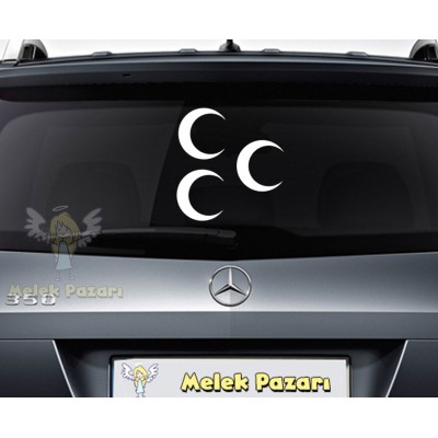 Osmanlı Üç Hilal Araba Sticker