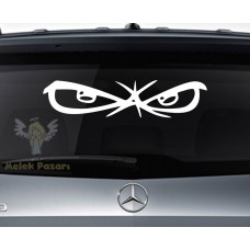 Sinirli Bakan Gözler Araba Sticker 
