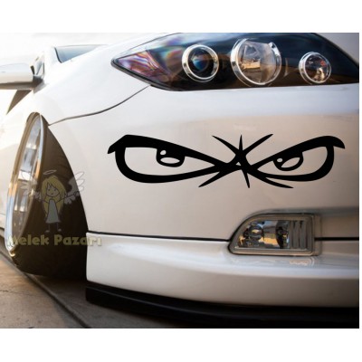 Sinirli Bakan Gözler Araba Sticker
