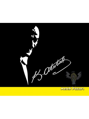 Atatürk ve İmzası Araba Sticker